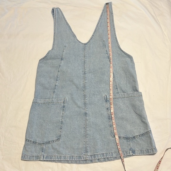 Free people X We The Free Light Wash Denim Overall Dress - Picture 8 of 9